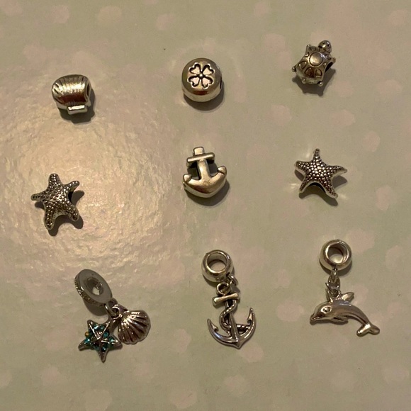 Silver Nautical Beach Charms - Picture 1 of 10